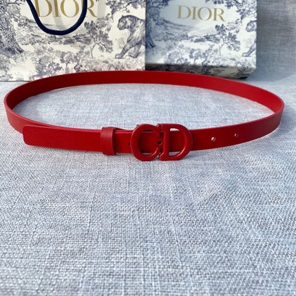 DIOR 26S BELT 20 MM IN DARK RED CALFSKIN 673572