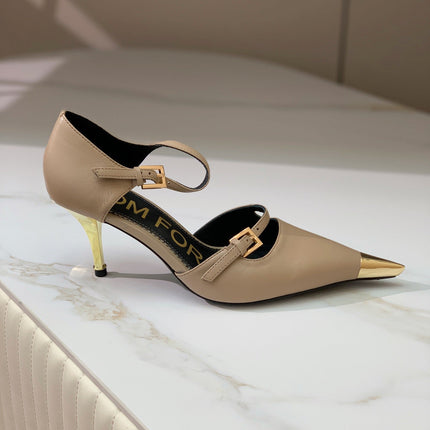 MARY JANE PUMP 7 CM IN PEANUT BROWN CALFSKIN