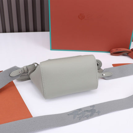 NANO SMILE BAG 18 IN HARBOR GRAY CALFSKIN