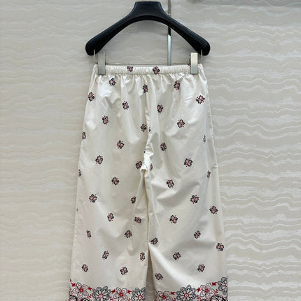 MIUMIU STRAIGHT-LEG CROPPED PANTS WITH ELASTIC WAISTBAND 261440