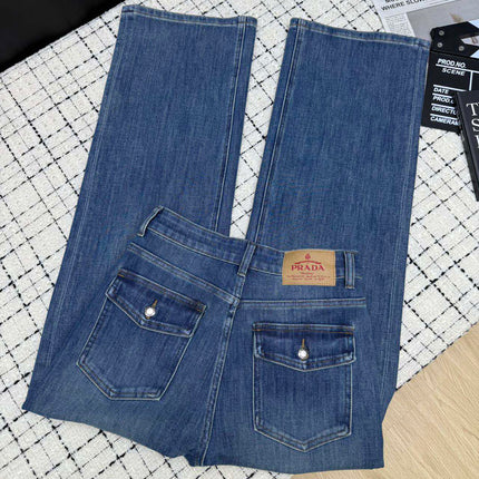 PRADA 26S TWO-POCKET STRAIGHT-LEG JEANS 587