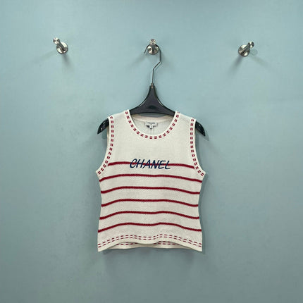 CHANEL 26S SLEEVELESS KNIT TOP 1403