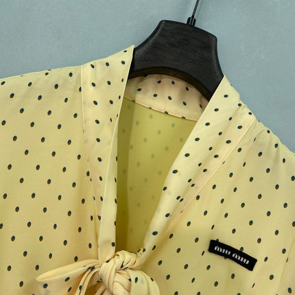 MIUMIU 26S BOW-TIE MIDI DRESS 1471