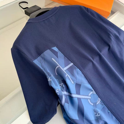 HM T-SHIRT NAVY BLUE SILK 238576