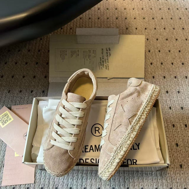 GOLDEN GOOSE 26S VINTAGE SNEAKER IN CREAM BEIGE SUEDE
