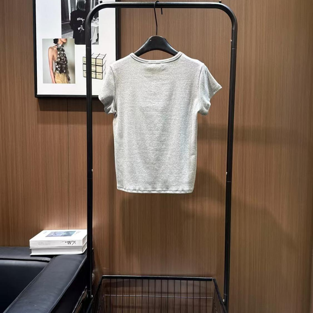 ALEXANDER 26S FITTED T-SHIRT IN CRYSTAL-EMBELLISHED COTTON