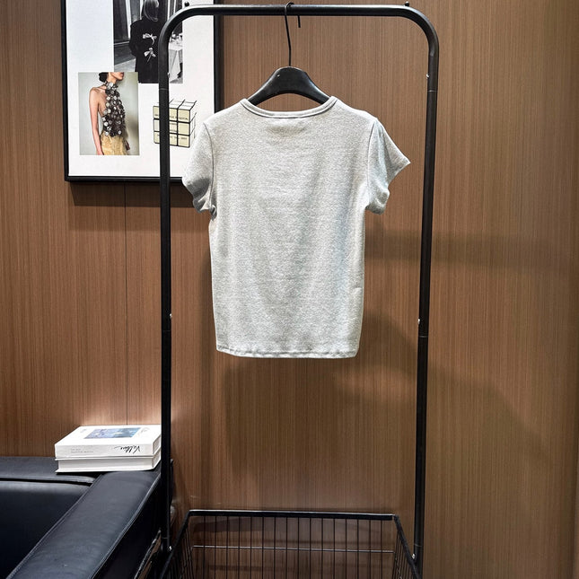 ALEXANDER 26S FITTED T-SHIRT IN CRYSTAL-EMBELLISHED COTTON