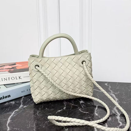 BV MINI ANDIAMO BAG 20 IN ECRU WHITE CALFSKIN