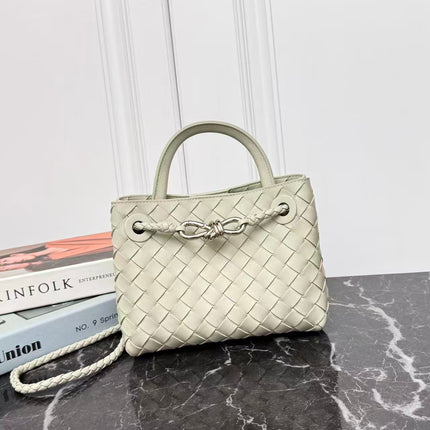 BV MINI ANDIAMO BAG 20 IN ECRU WHITE CALFSKIN