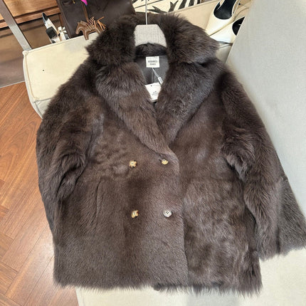 HERMES 26S SHEARLING COAT 811