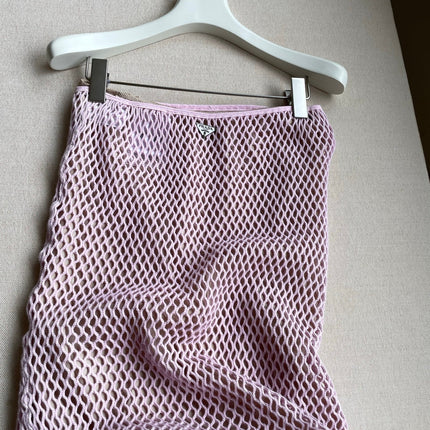 PRADA 26S OPEN-KNIT MIDI SKIRT 1198