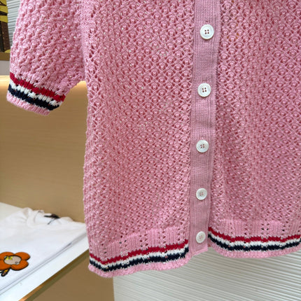 THOM 26S SHORT-SLEEVED KNIT POLO SHIRT STYLE 151