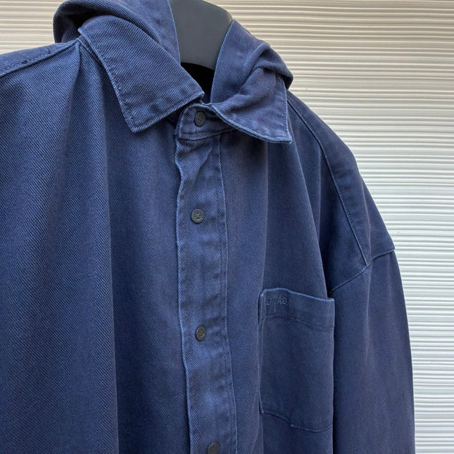 BALENCIAGA 26S HOODED DENIM JACKET 025