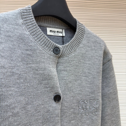 MIUMIU 26S ROUND NECK CARDIGAN 1370