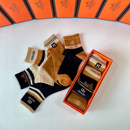HERMES 26S ANKLE SOCKS 494245 (1 BOX)