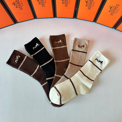 HERMES 26S CREW SOCKS 546763 (1 BOX)