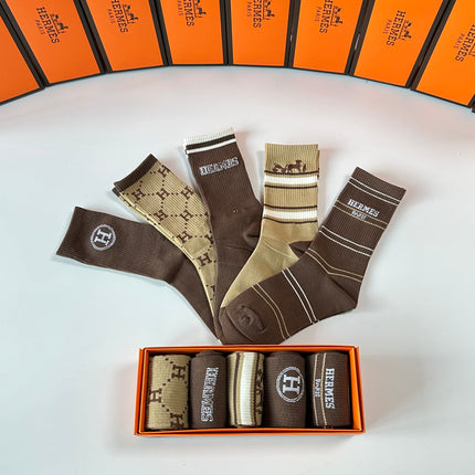 HERMES 26S CREW SOCKS 278225 (1 BOX)