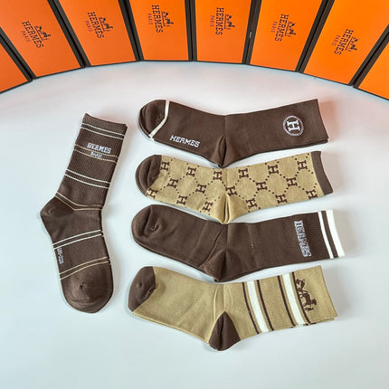HERMES 26S CREW SOCKS 278225 (1 BOX)