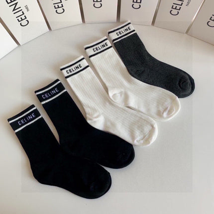 CELINE 26S CREW SOCKS 373798 (1 BOX)