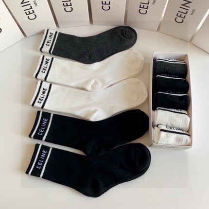 CELINE 26S CREW SOCKS 373798 (1 BOX)