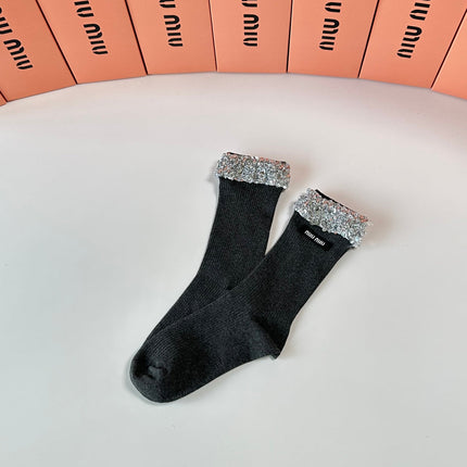 MIUMIU 26S CREW SOCKS 394024 (1 BOX)