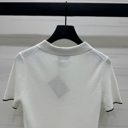 MIUMIU SHORT-SLEEVE KNIT POLO 269424