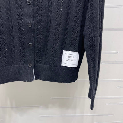 THOM 26S ROUND-NECK KNIT CARDIGAN 301