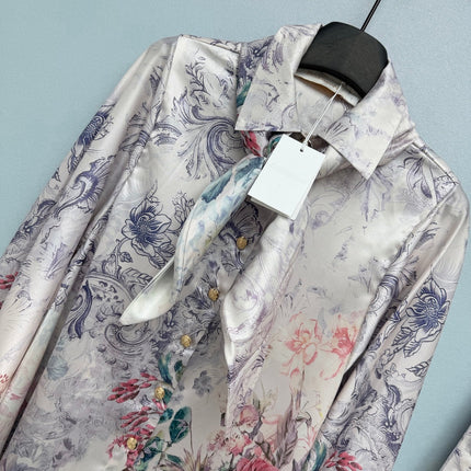ZIMMERMANN 26S SHIRT AND LONG PANTS SET STYLE 31