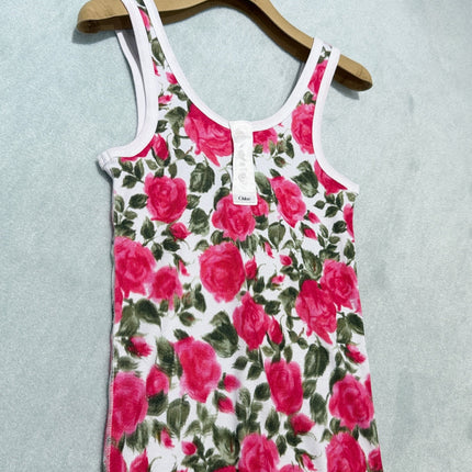 CHLOE 26S FLORAL PRINT SLEEVELESS TOP STYLE 45