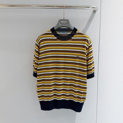PRADA 26S SHORT-SLEEVE KNIT TOP 1084