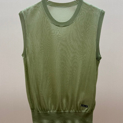 FENDI 26S SLEEVELESS KNIT TOP 373