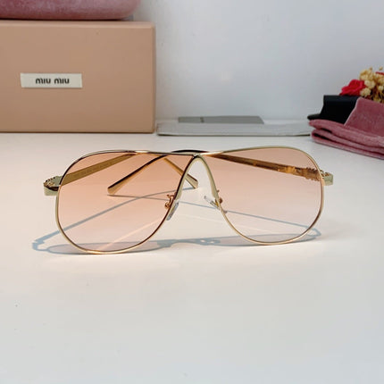 MIUMIU 26S OVAL FRAMEAVIATOR FRAME IN METAL 424521