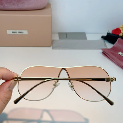 MIUMIU 26S OVAL FRAMEAVIATOR FRAME IN METAL 424521