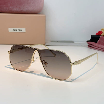 MIUMIU 26S OVAL FRAMEAVIATOR FRAME IN METAL 424522