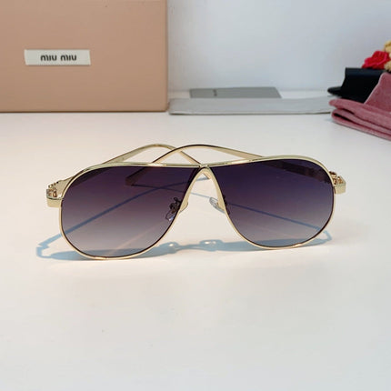 MIUMIU 26S OVAL FRAMEAVIATOR FRAME IN METAL 424524