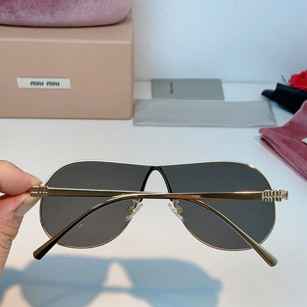 MIUMIU 26S OVAL FRAMEAVIATOR FRAME IN METAL 424525