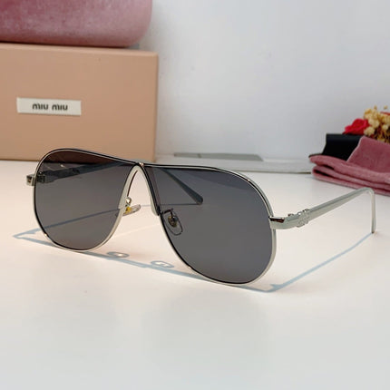 MIUMIU 26S OVAL FRAMEAVIATOR FRAME IN METAL 424526