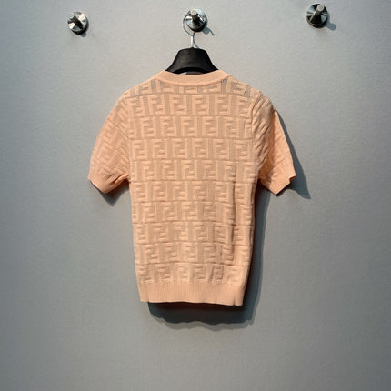 FENDI 26S SHORT-SLEEVE KNIT TOP 442