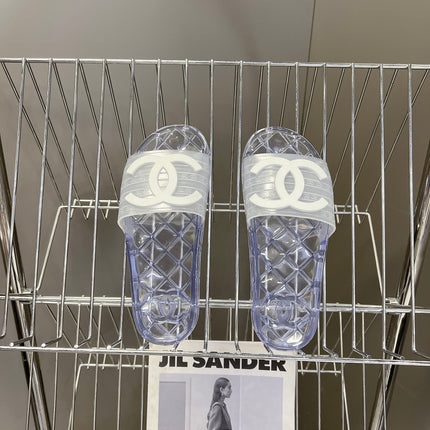 CHANEL 26S SLIDES IN LIGHT PURPLE PVC