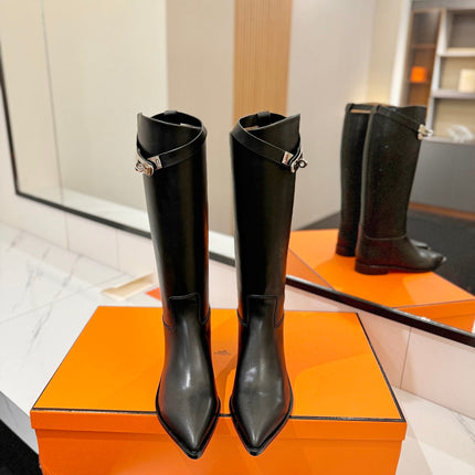 HM 26S JUMPING BOOTS IN BLACK CALFSKIN