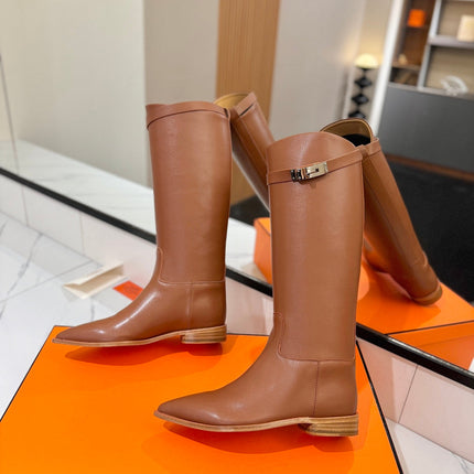 HM 26S JUMPING BOOTS IN COGNAC BROWN CALFSKIN