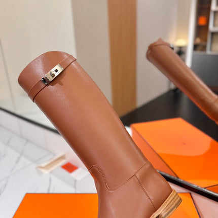 HM 26S JUMPING BOOTS IN COGNAC BROWN CALFSKIN