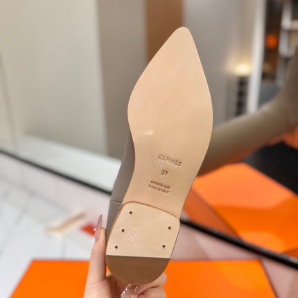 HM 26S JUMPING BOOTS IN GREYISH BEIGE CALFSKIN