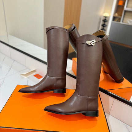 HM 26S JUMPING BOOTS IN DARK BROWN CALFSKIN