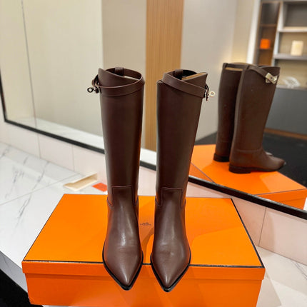 HM 26S JUMPING BOOTS IN DARK BROWN CALFSKIN