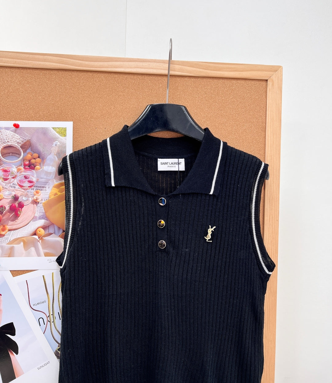 26S SLEEVELESS KNIT POLO TOP 486