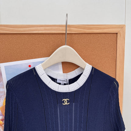 CHANEL 26S SHORT SLEEVE KNIT TOP 1609