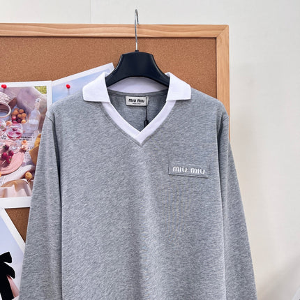 MIUMIU 26S LONG-SLEEVE POLO SHIRT 1413