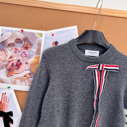 THOM 26S ROUND-NECK KNIT SWEATER 300