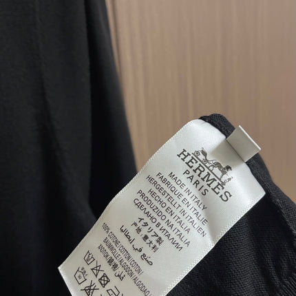 HERMES 26S SHORT-SLEEVE KNIT POLO TOP 670